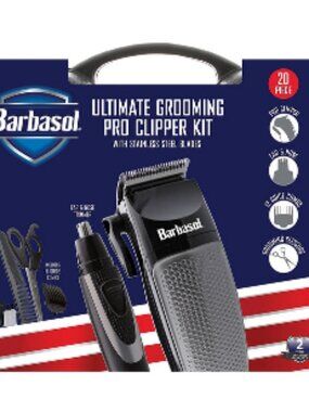 Barbasol 20-Piece Ultimate Grooming Pro Clipper Kit, CBH1-4003-KIT